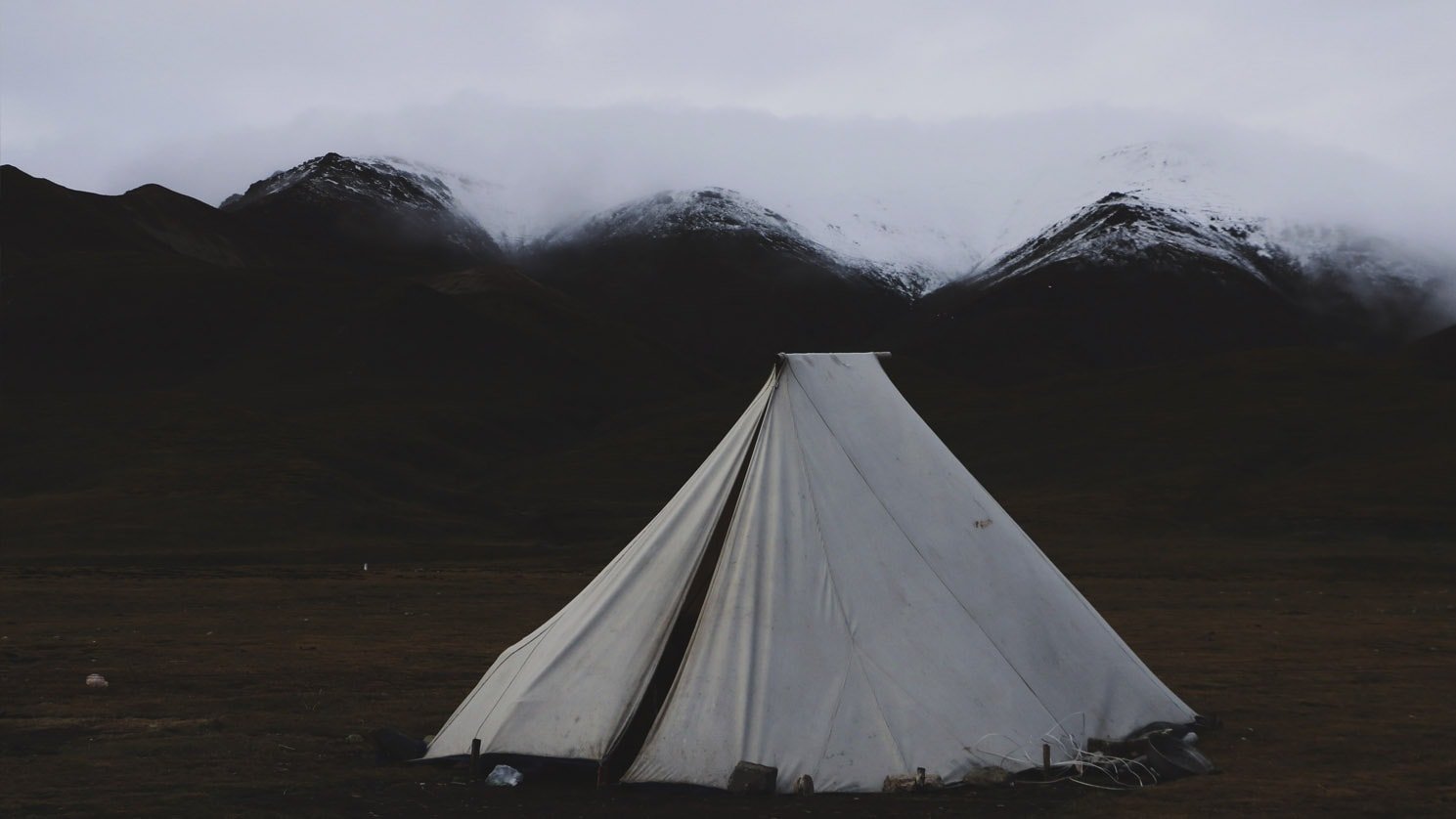 Winter canvas tent