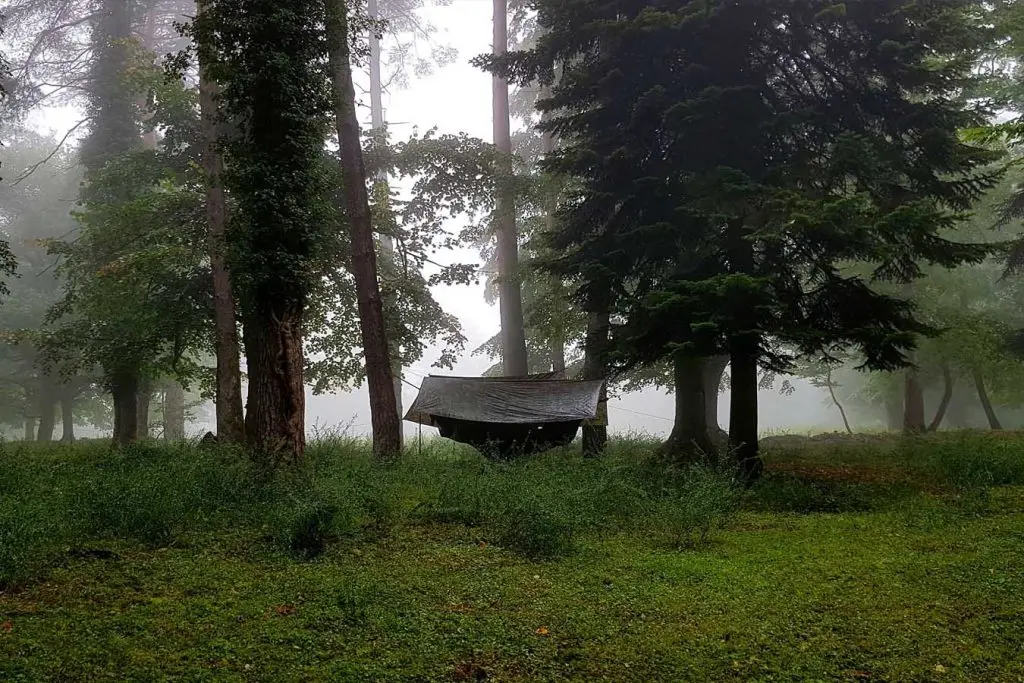 How To Hammock Camp In The Rain